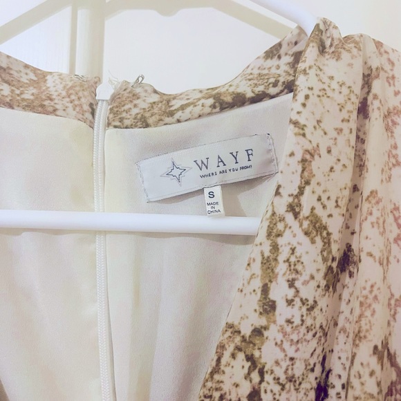 WAYF Arista Mauve Snakeskin Print Dress - Picture 7 of 8